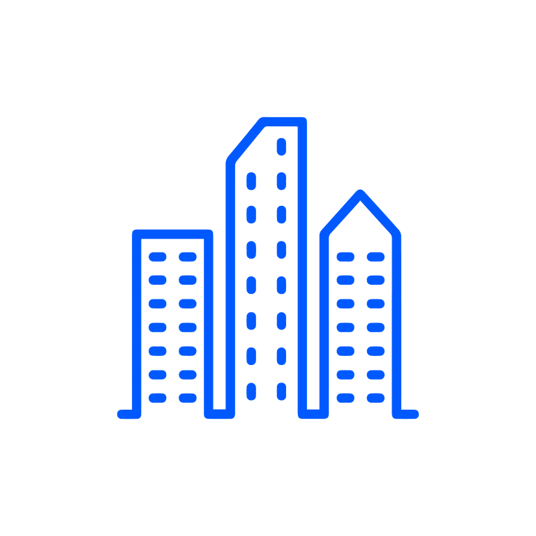 Blue Icon buildings | Fourthrev