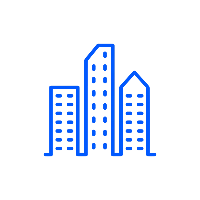Blue Icon buildings | Fourthrev