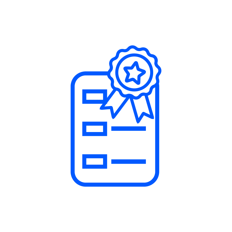 Blue Certificate Badge | Fourthrev
