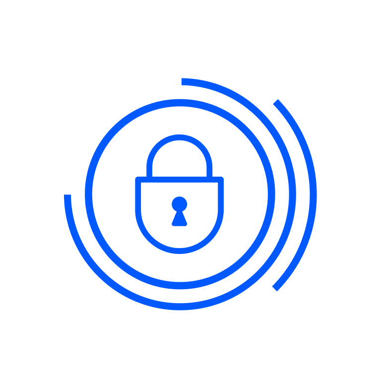 Blue Padlock Icon | Fourthrev