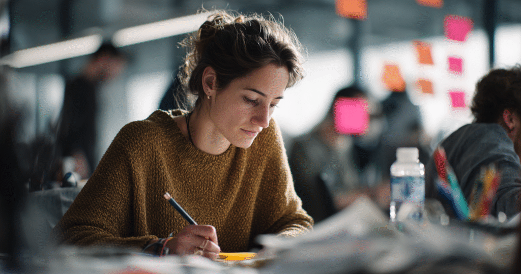women has a portfolio-first roadmap to transition into UX design